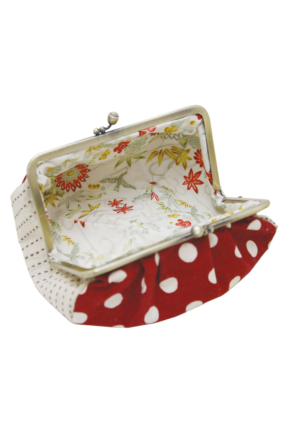 Dot Gamaguchi Pouch Red