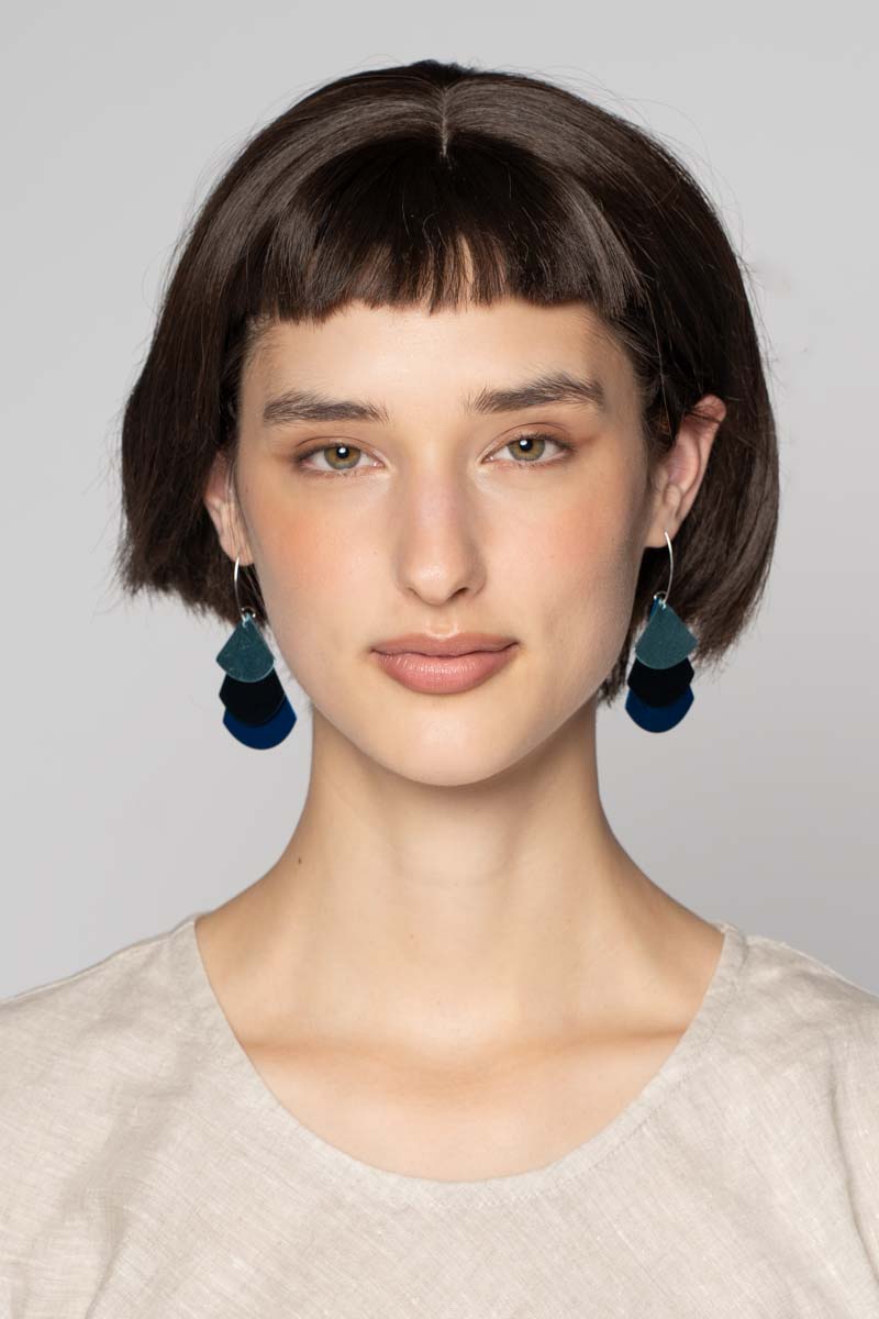 Trifan Earrings Blue