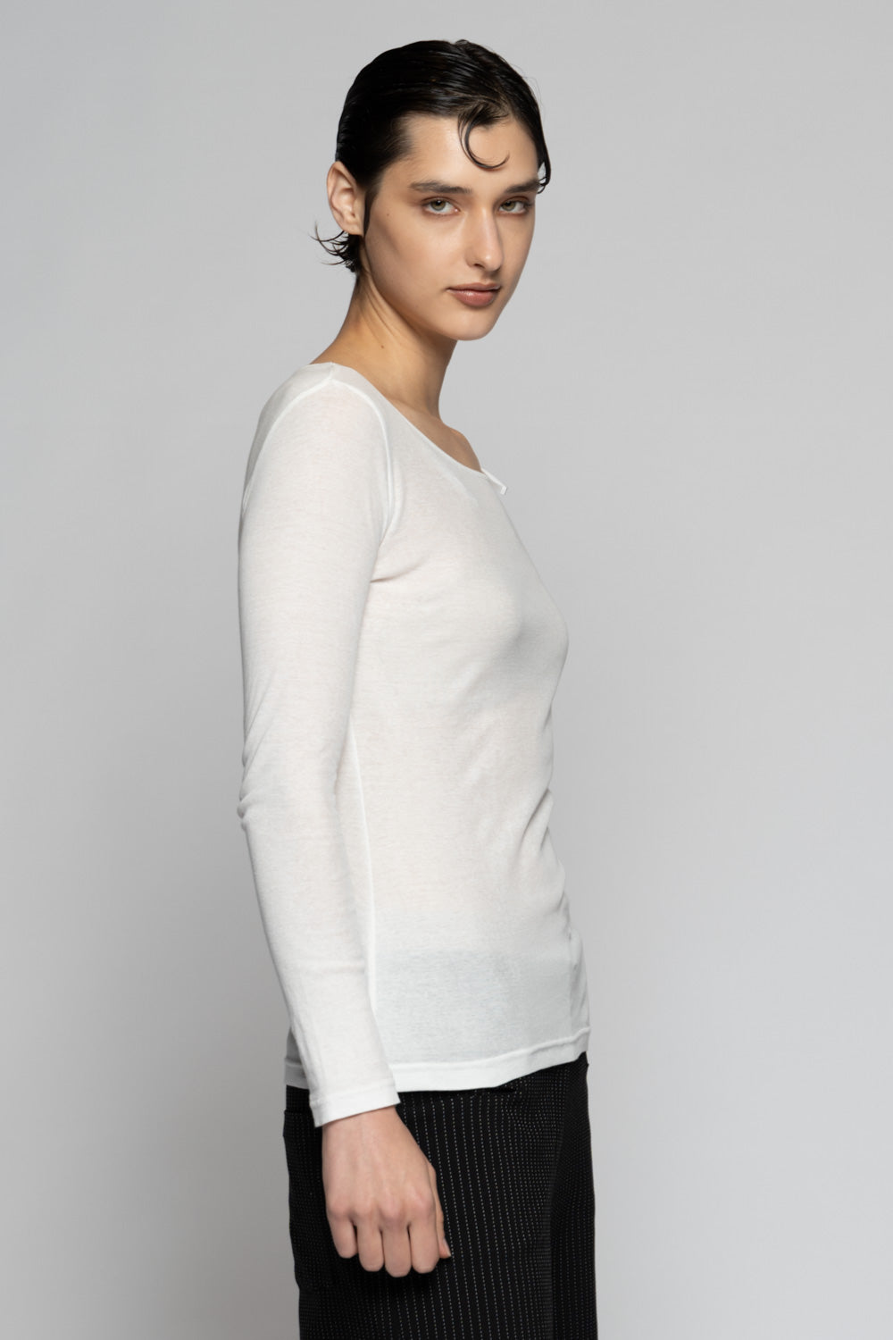 Supima L/S Top White
