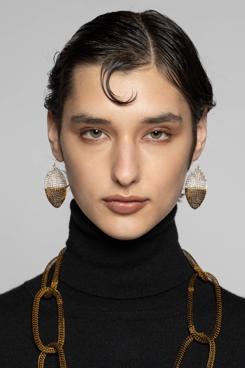 Beetle Earrings Slv/Antq