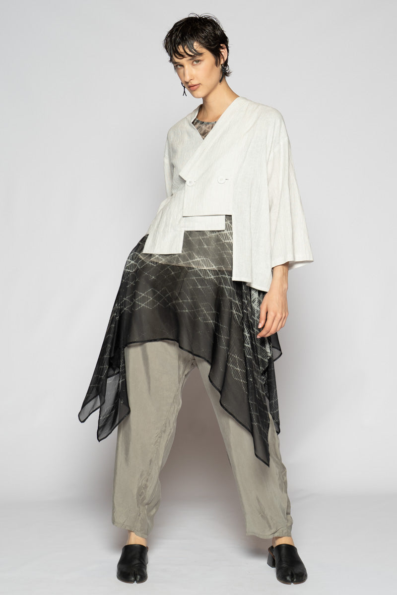 Melange Short Jacket Cloud