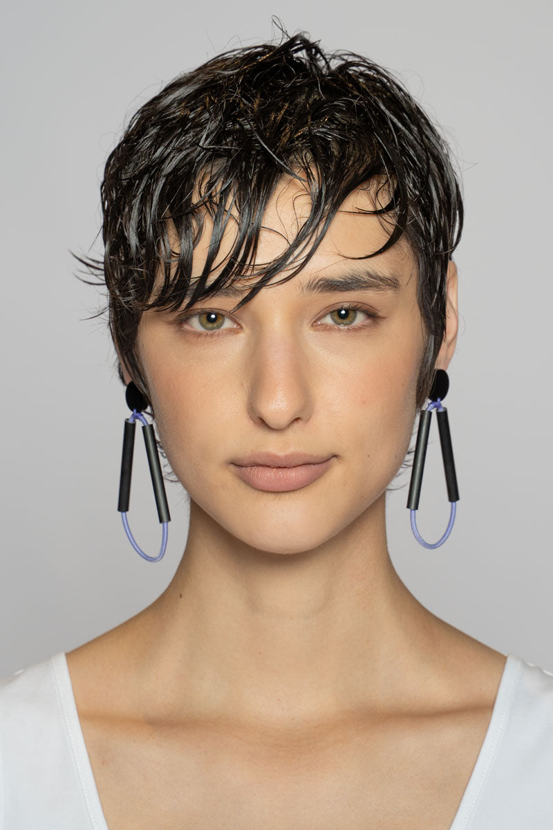 XL Triangle Earrings Silver