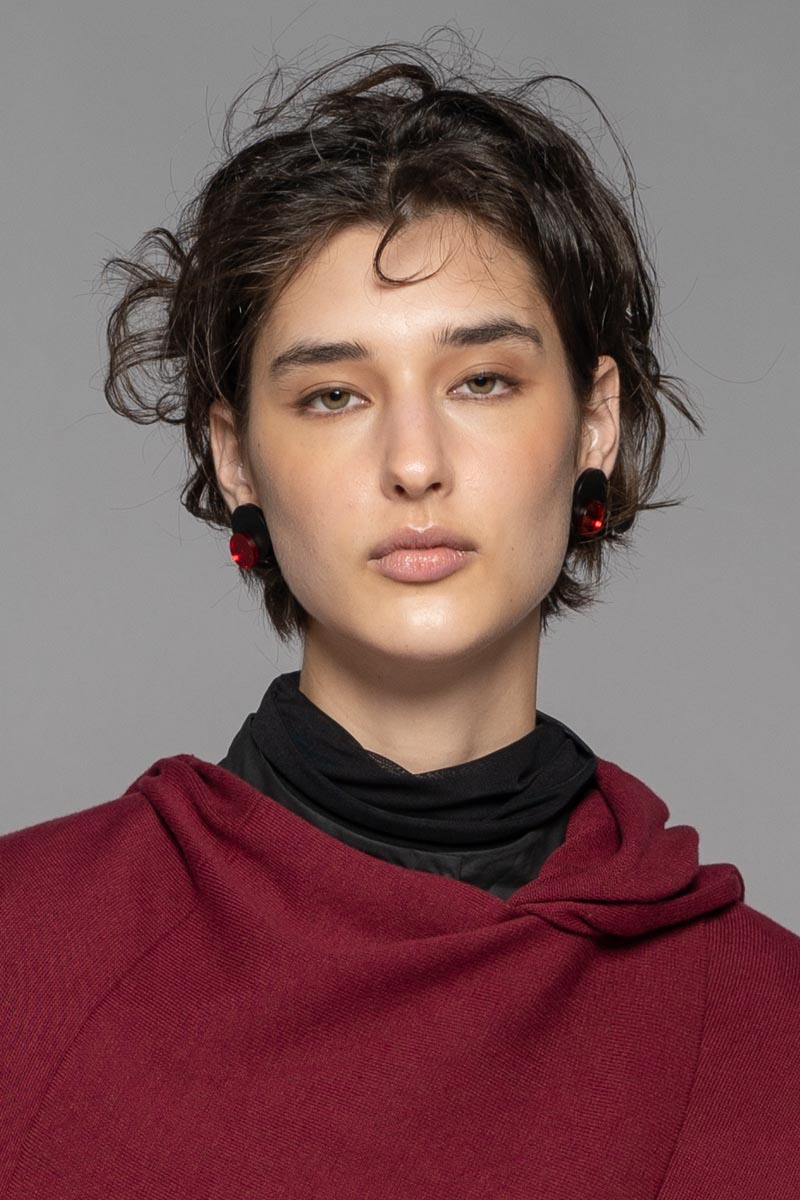 Tentou Earrings Red