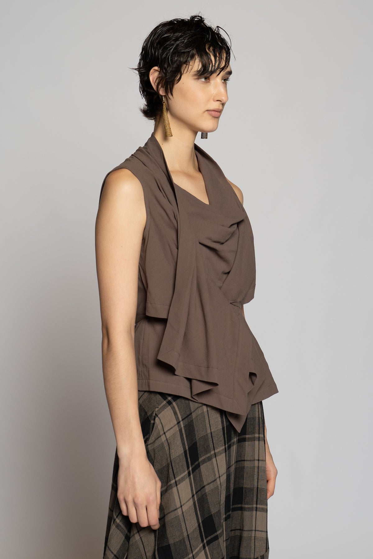 Andor Drape Top Truffle