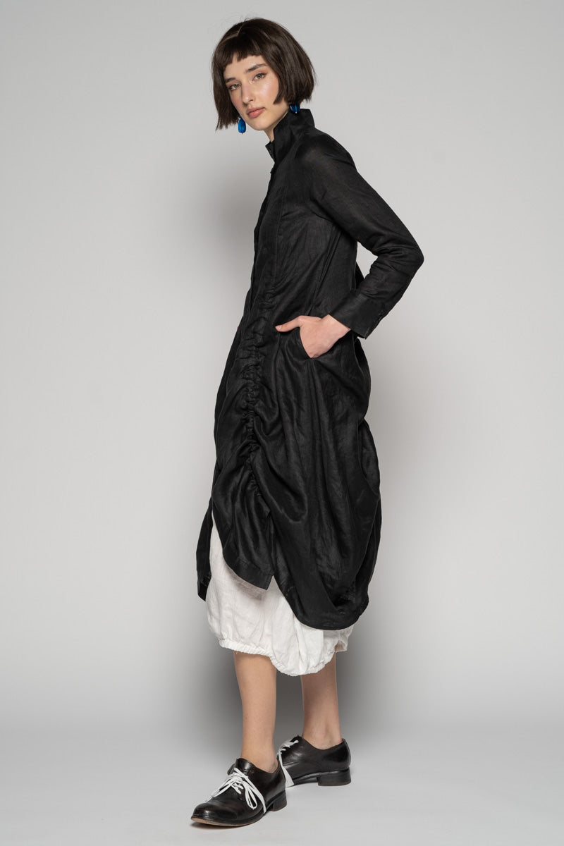 Sabi Gather Dress Blk