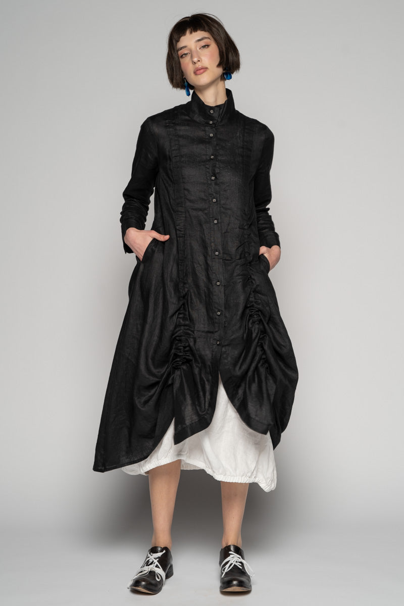 Sabi Gather Dress Blk