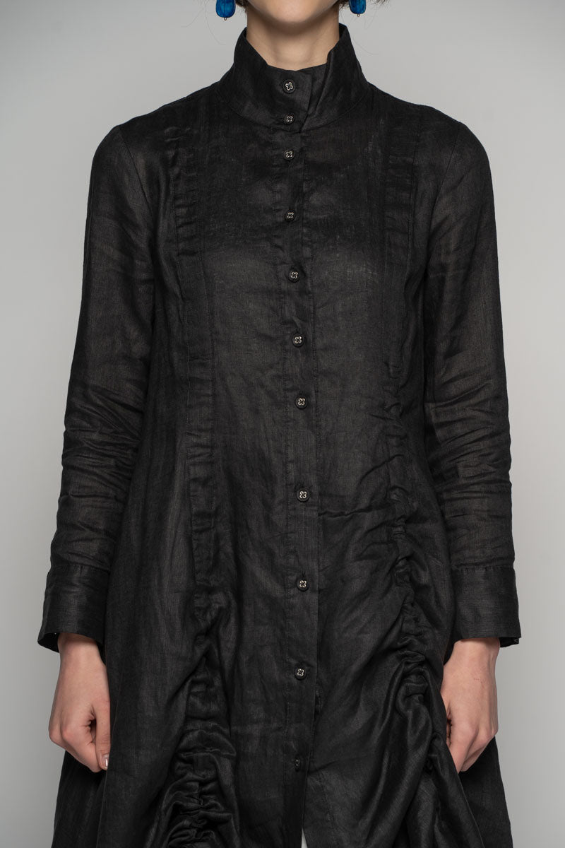 Sabi Gather Dress Blk