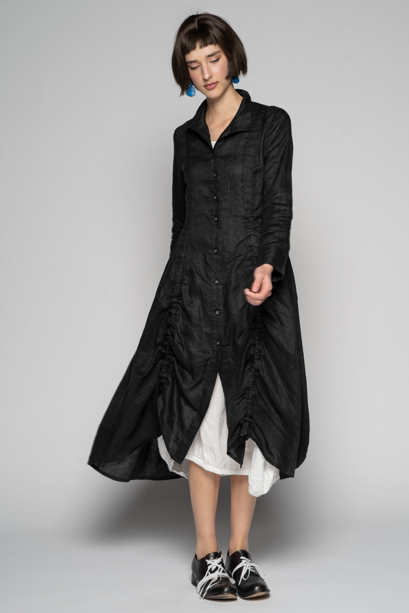Sabi Gather Dress Blk