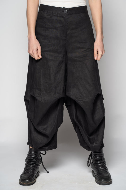 Ouna Tuck Pants Blk