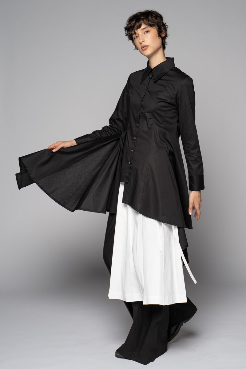 Sia Pleated Apron Wh