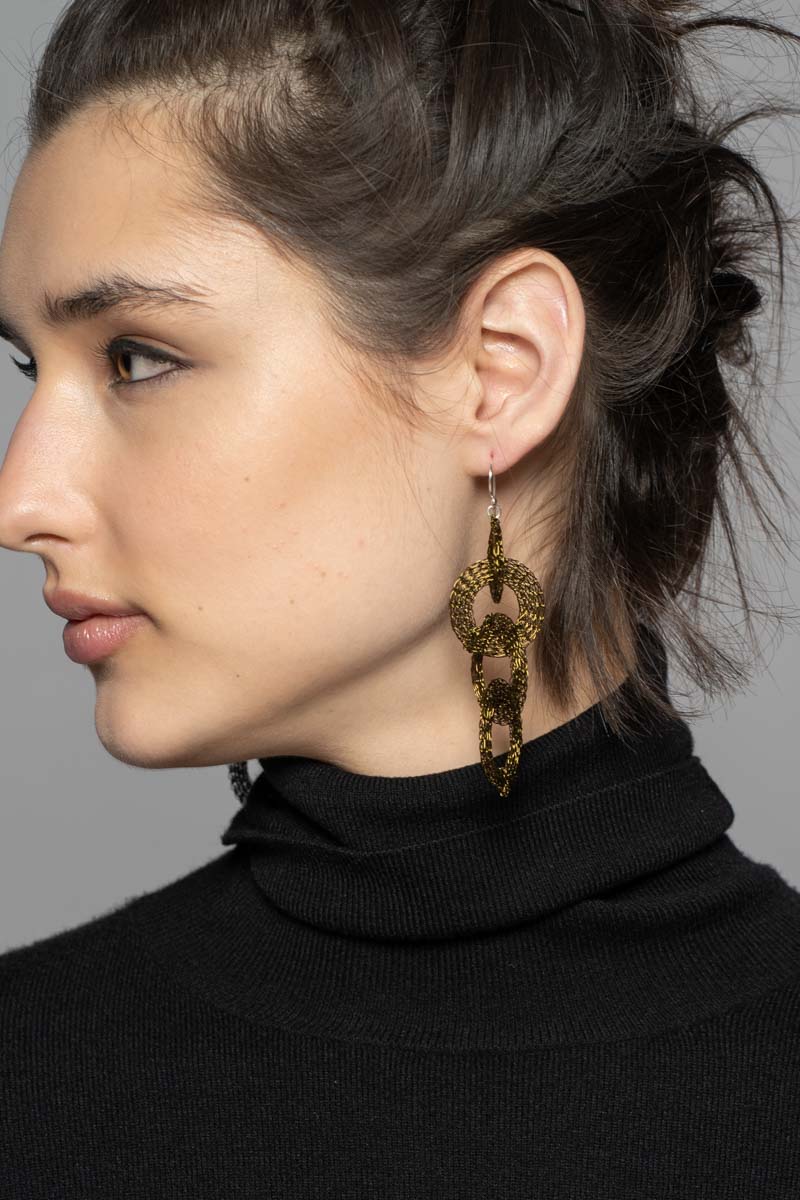 Ring Drop Earrings Antique