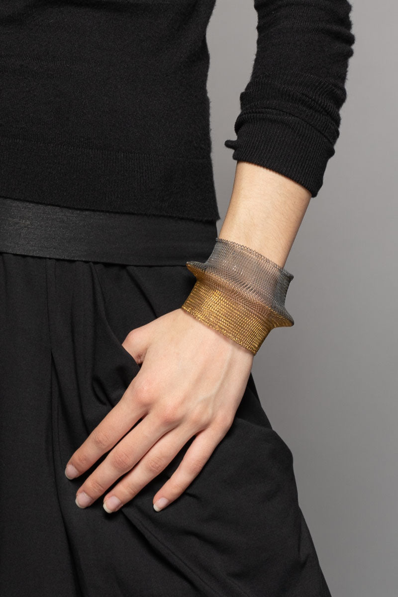 Bi Geo Bangle Oxi/Brass