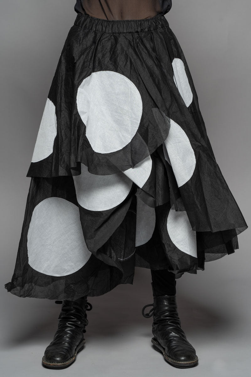 Tentou Dot Skirt Blk