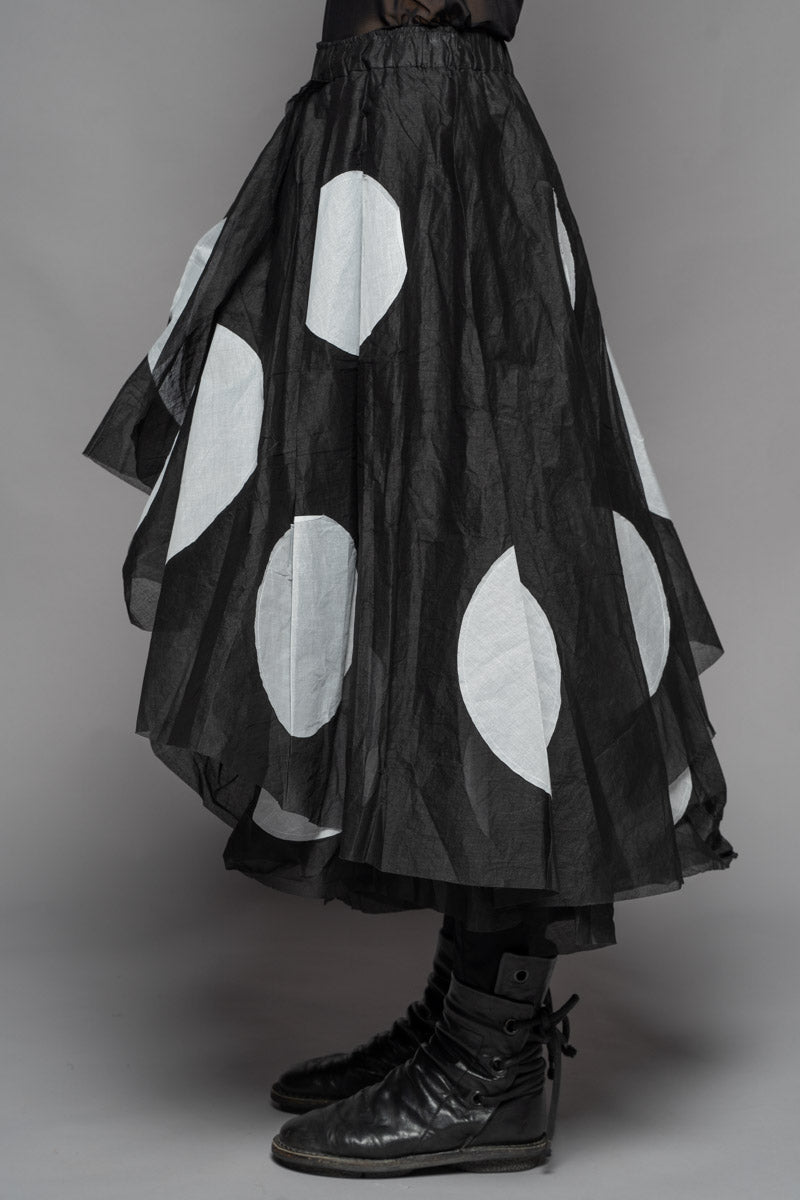 Tentou Dot Skirt Blk