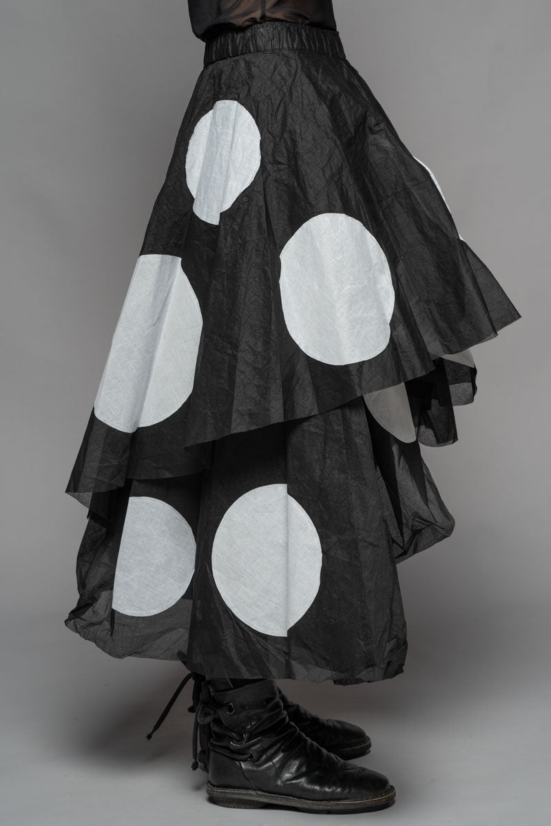 Tentou Dot Skirt Blk
