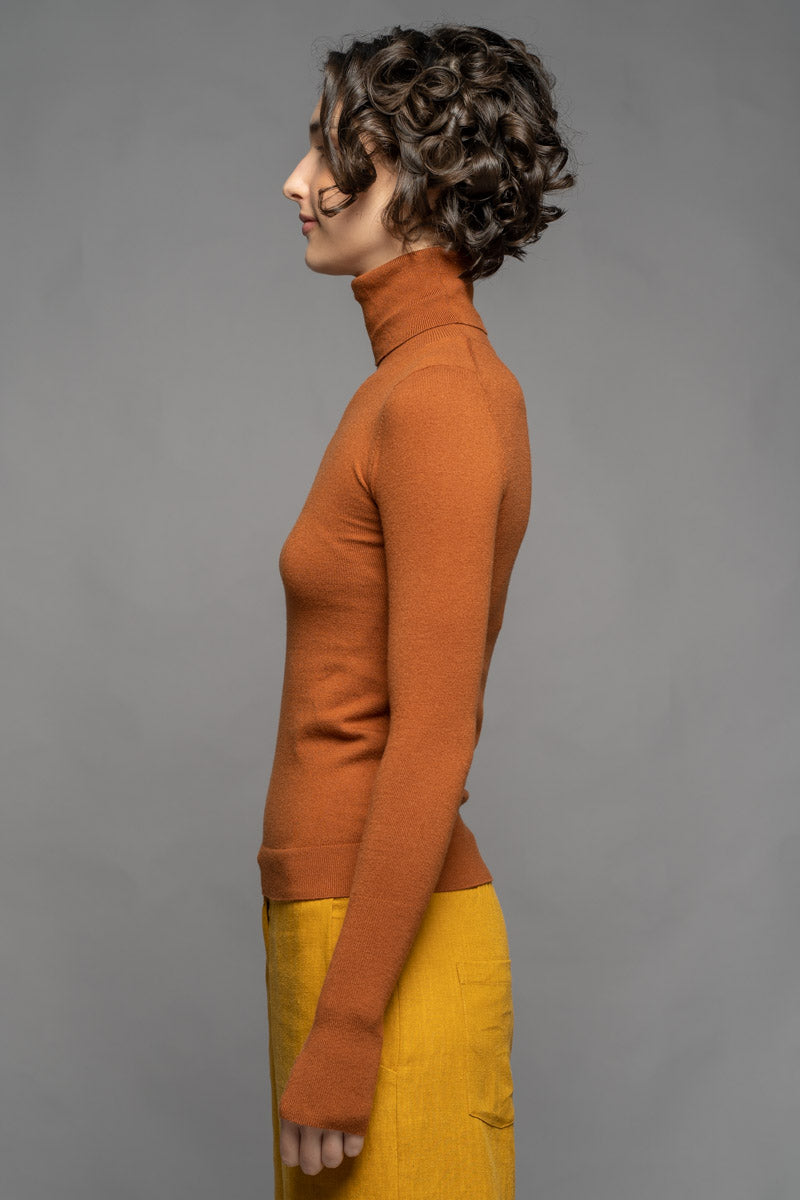 Yoko High Neck Top Tan