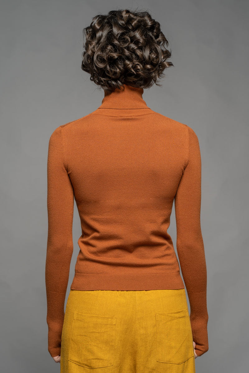 Yoko High Neck Top Tan