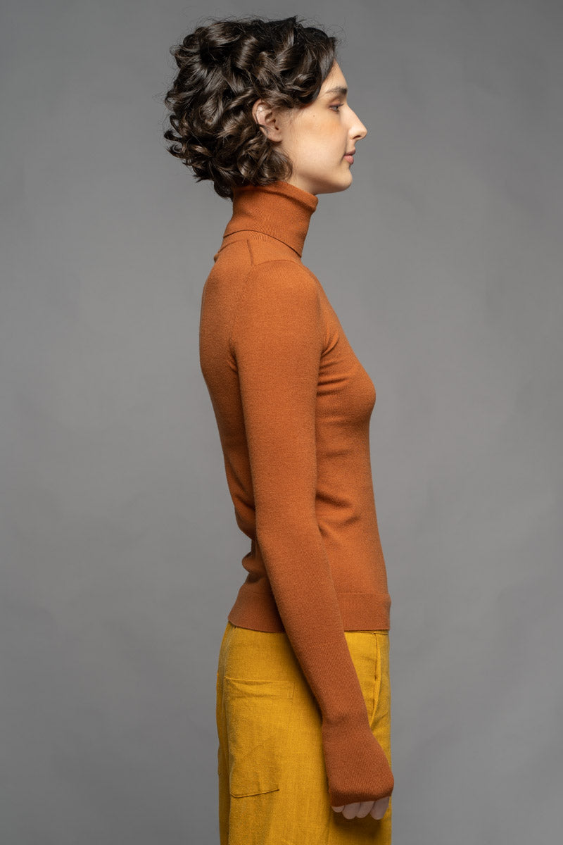 Yoko High Neck Top Tan