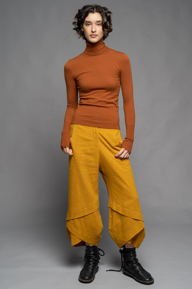 Yoko High Neck Top Tan