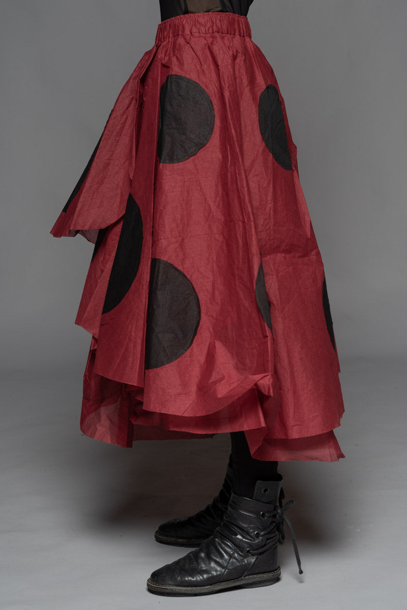 Tentou Dot Skirt Berry