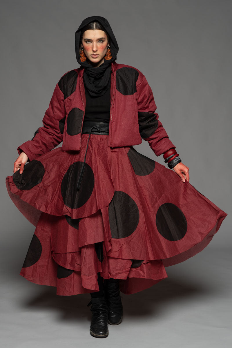 Tentou Dot Skirt Berry