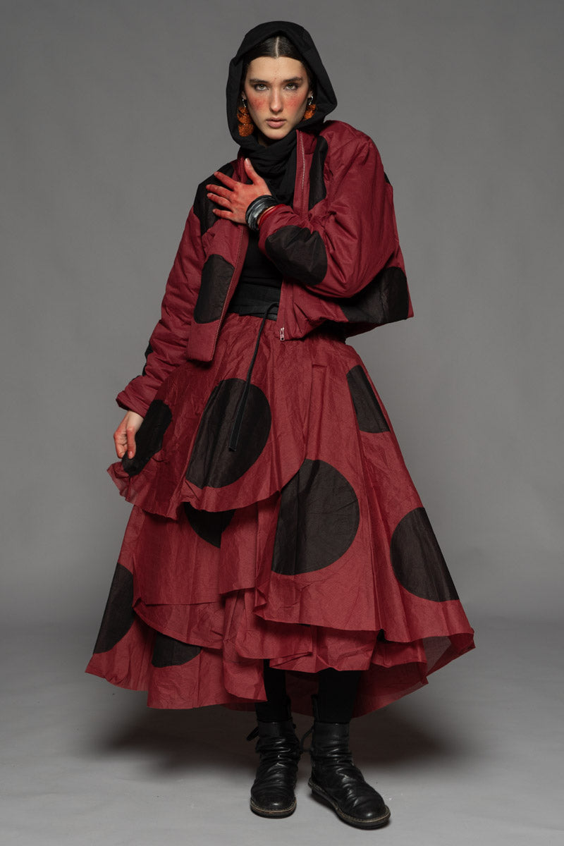 Tentou Dot Skirt Berry