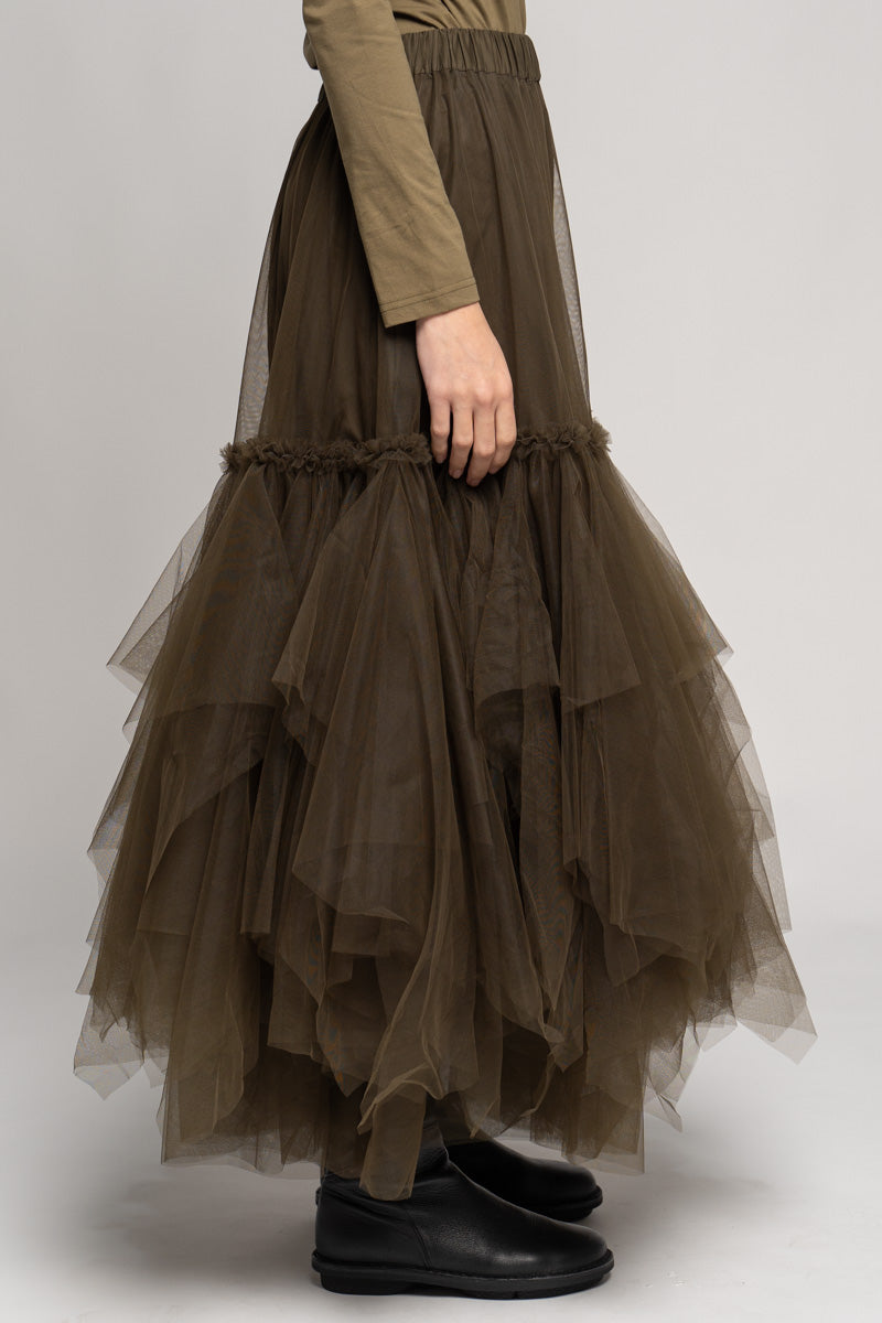 Axel Tulle Skirt Khaki