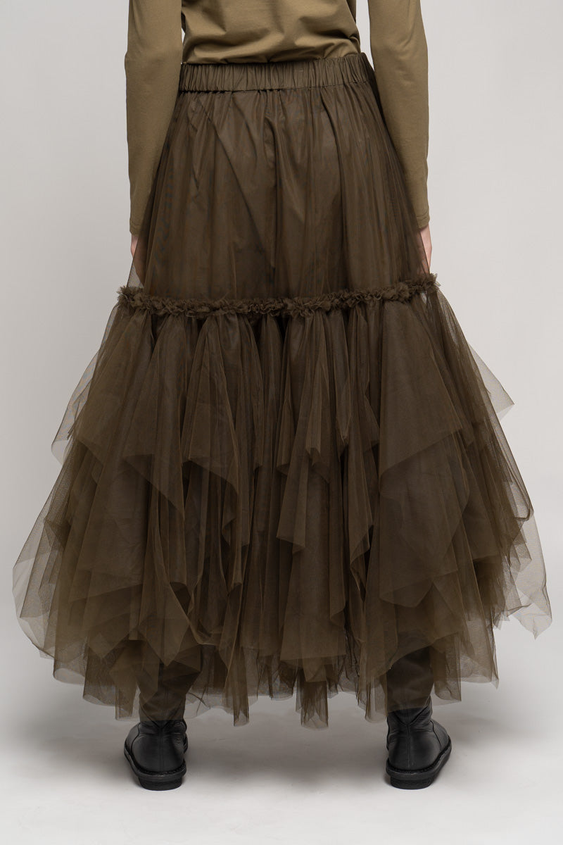 Axel Tulle Skirt Khaki