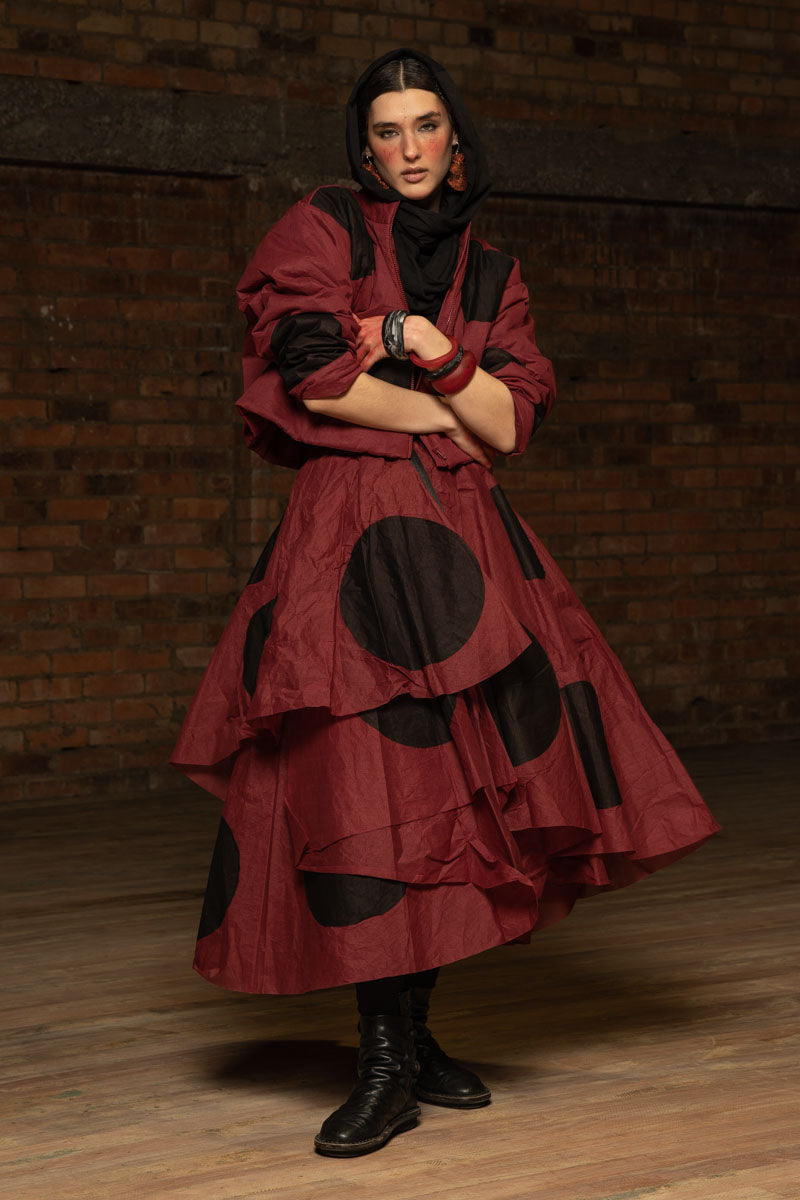 Tentou Dot Skirt Berry