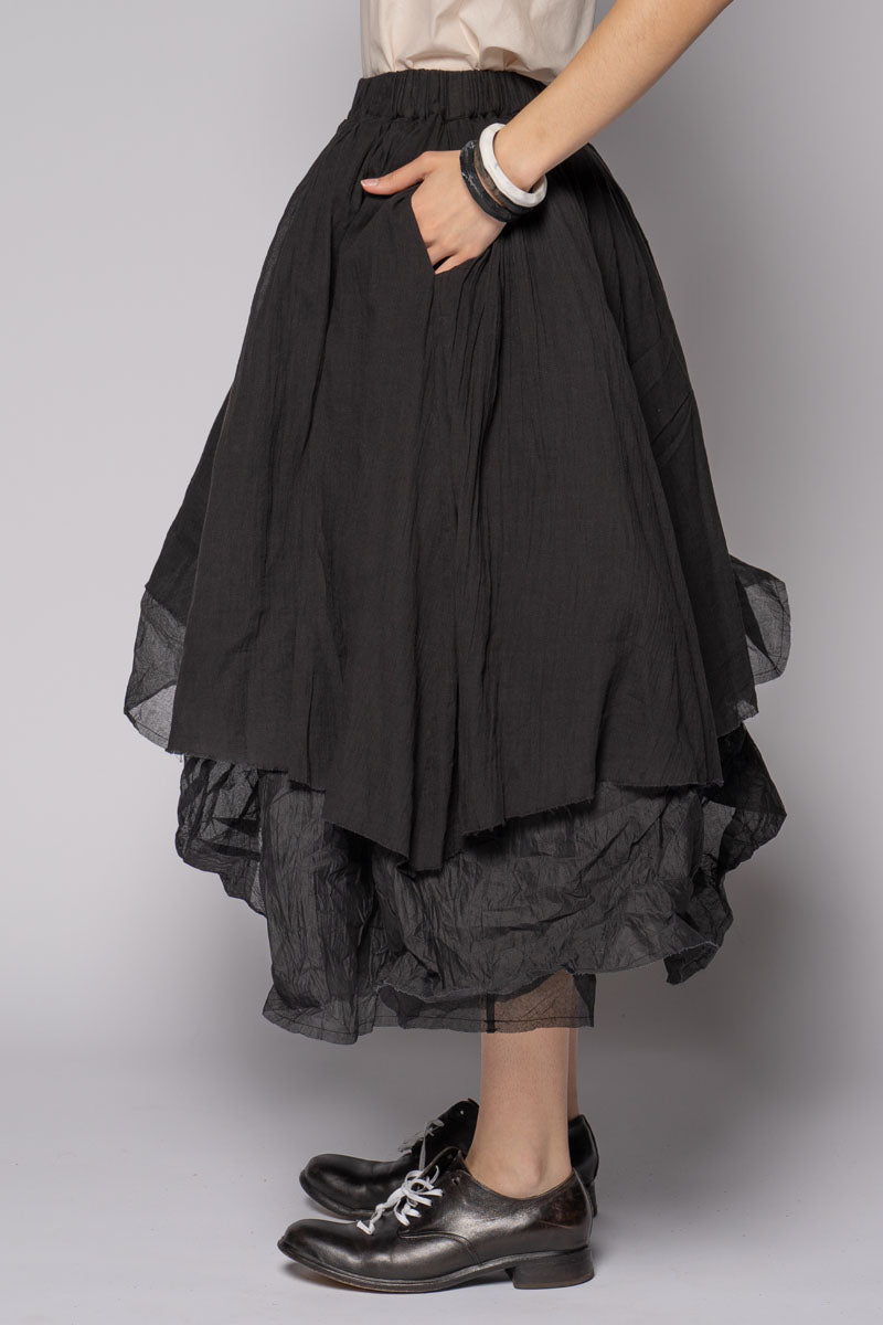 Kina Gather Skirt Blk