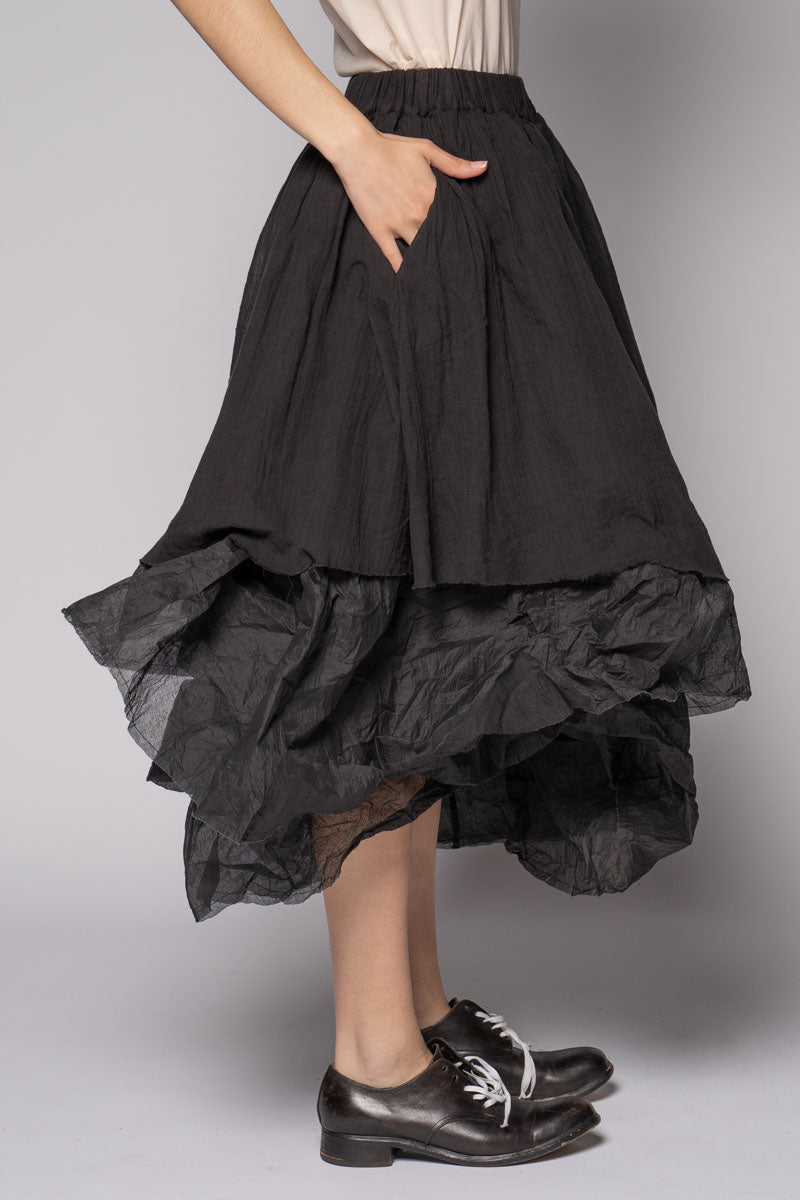 Kina Gather Skirt Blk