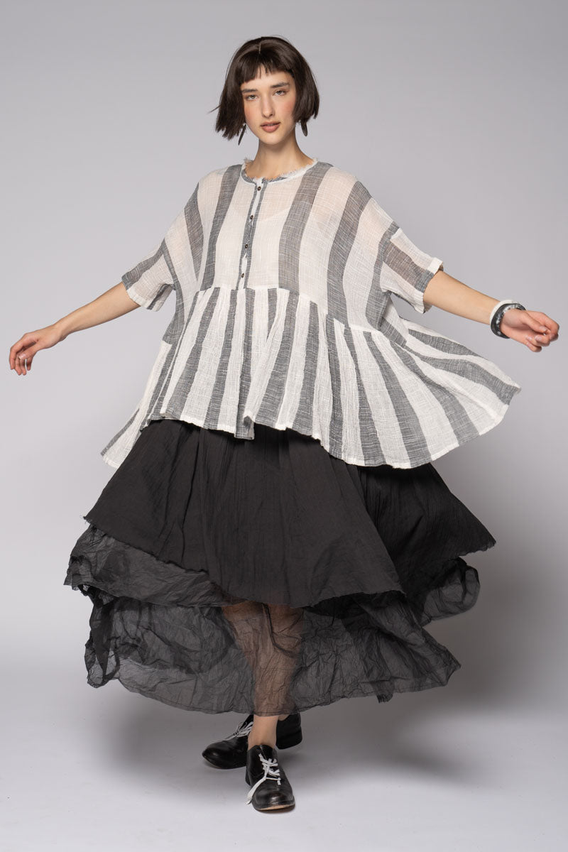 Kina Gather Skirt Blk