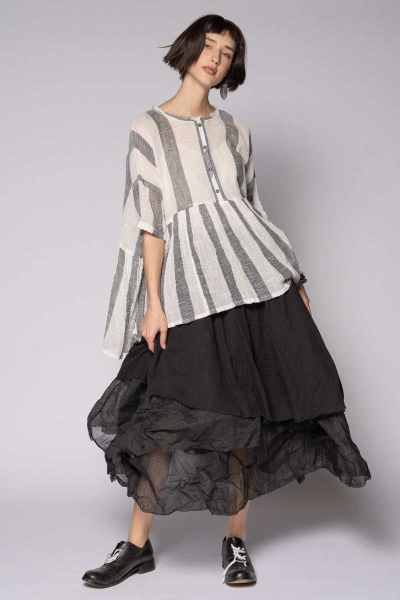Kina Gather Skirt Blk