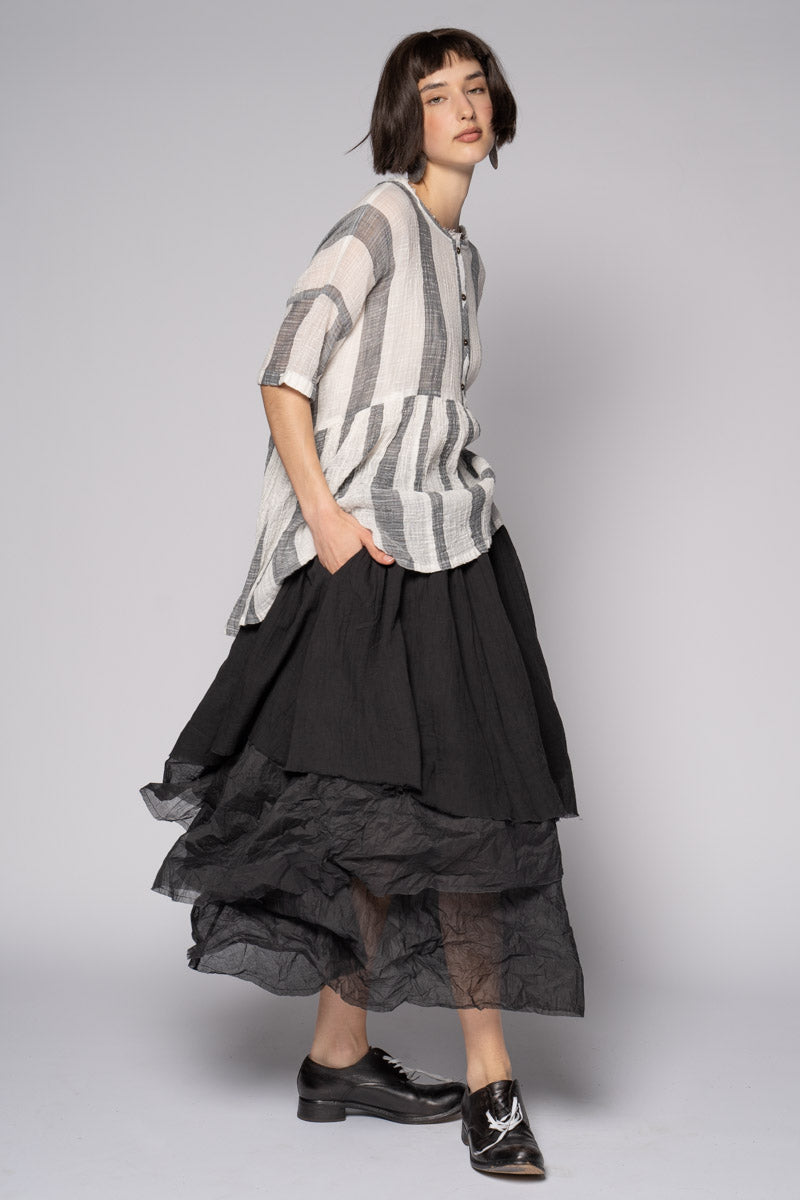 Kina Gather Skirt Blk