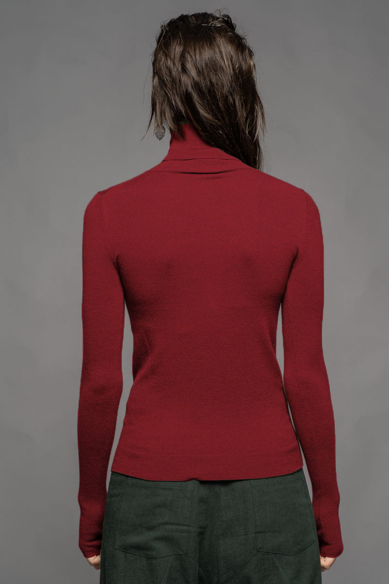 Yoko High Neck Top Berry