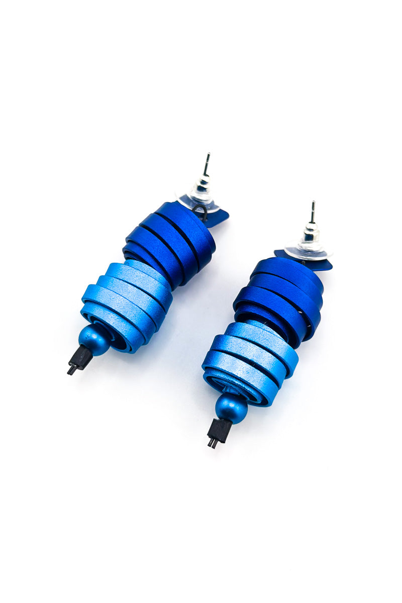 Swirl Earrings Blue