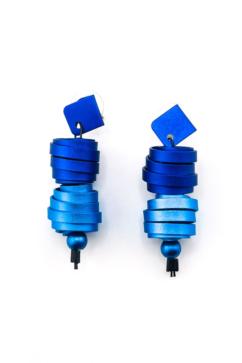 Swirl Earrings Blue
