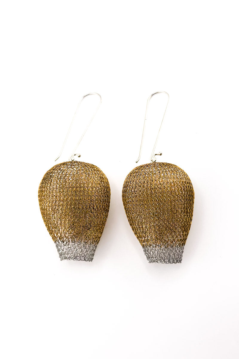 Gumnut Earrings Brass