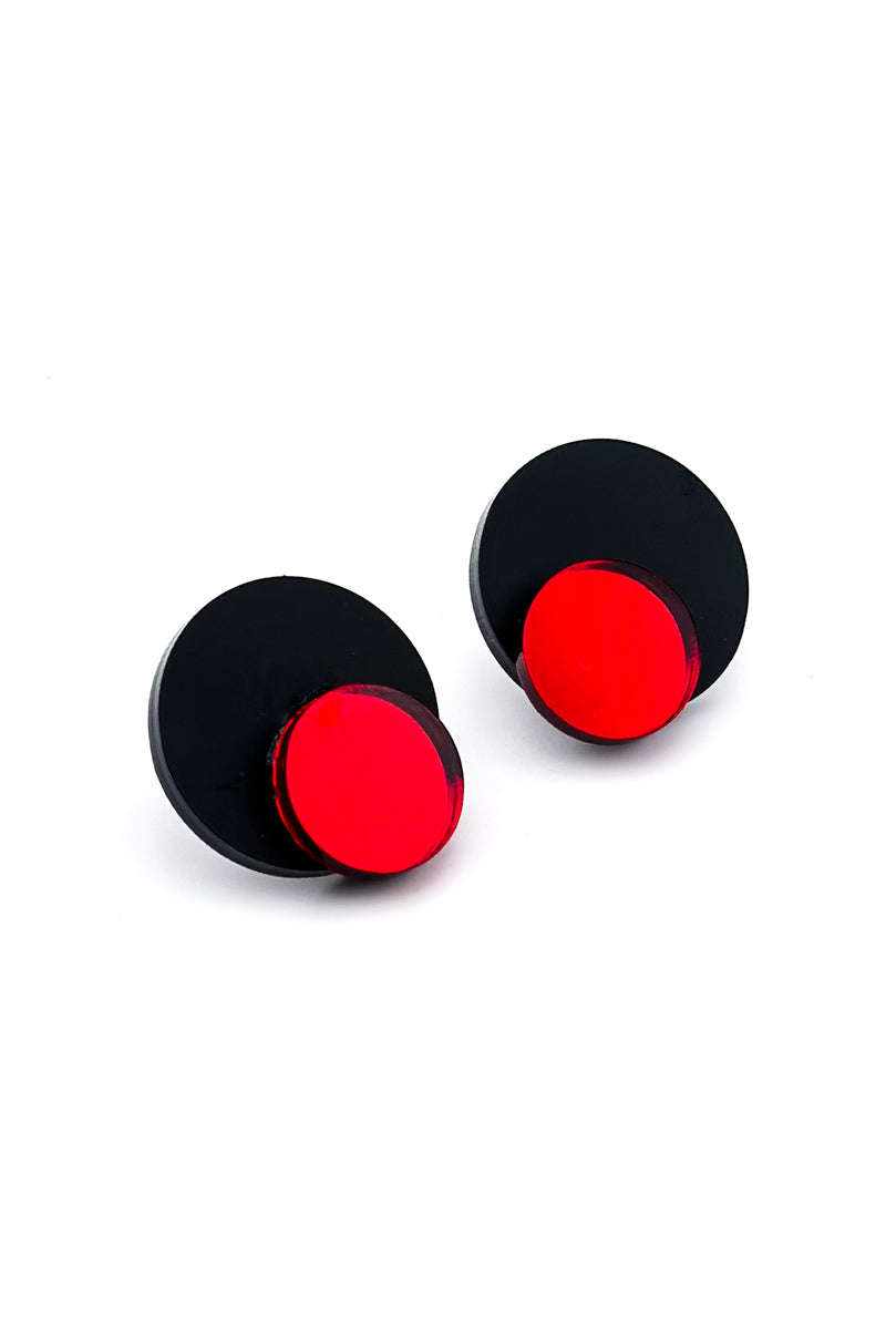 Tentou Earrings Red