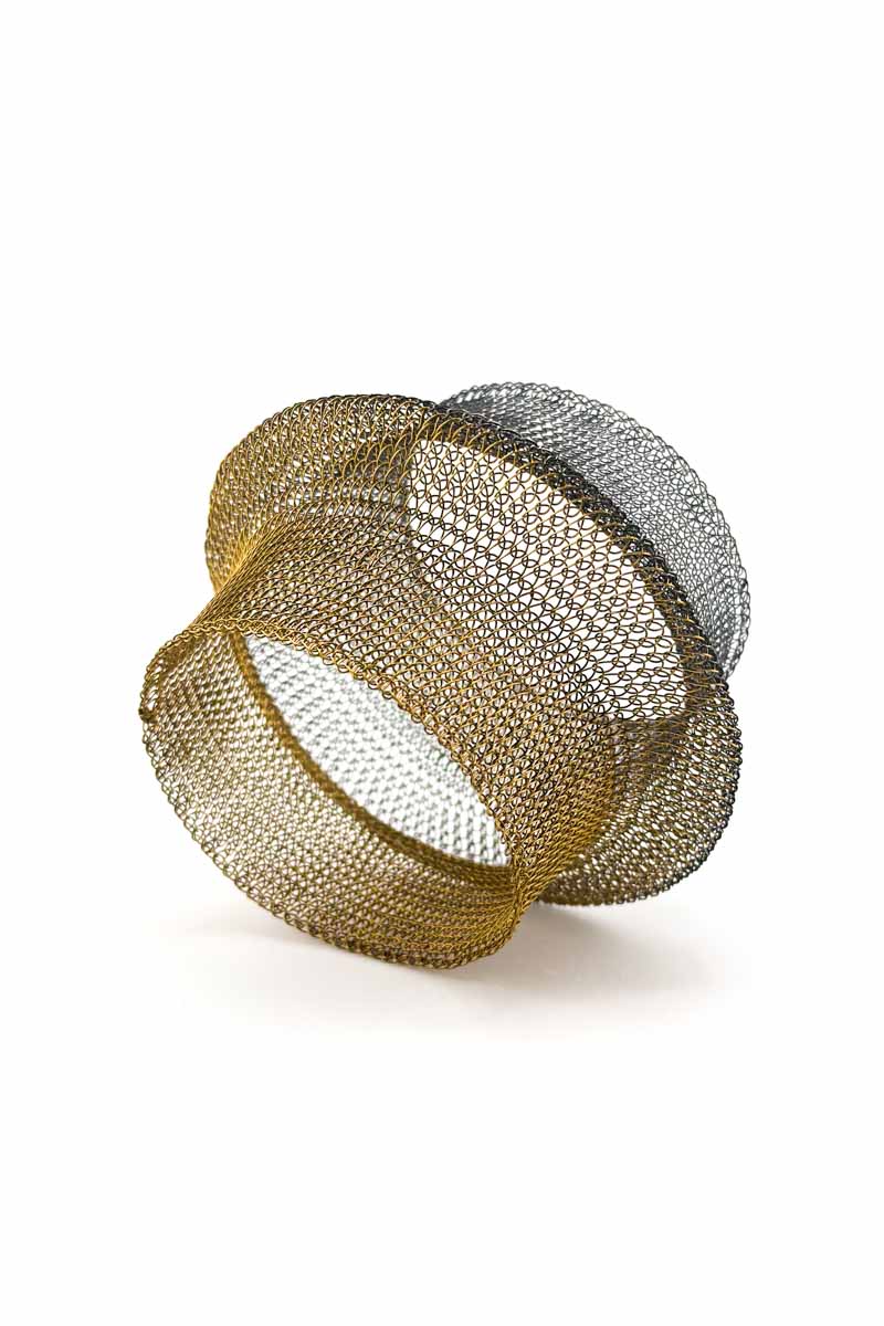Bi Geo Bangle Oxi/Brass