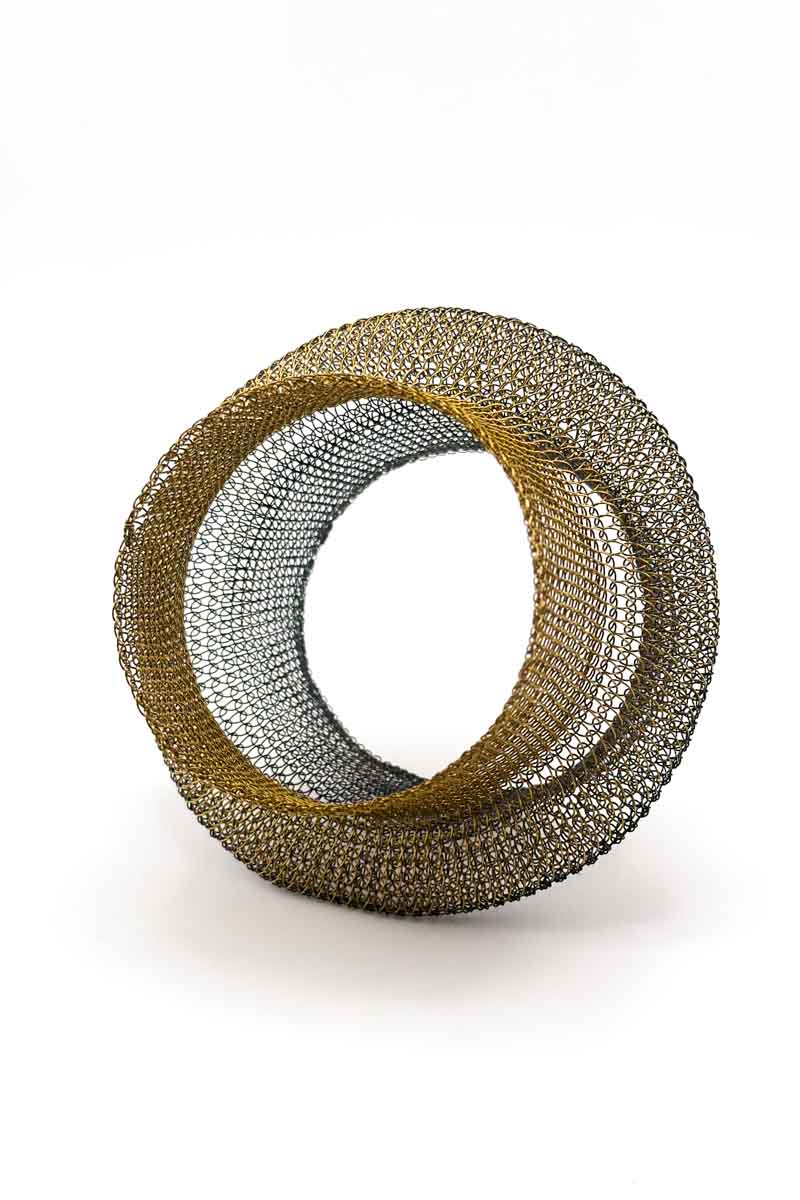 Bi Geo Bangle Oxi/Brass