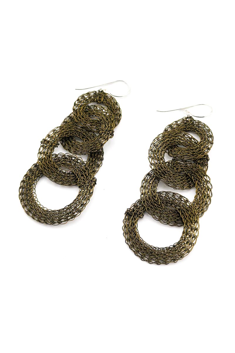 Ring Drop Earrings Antique