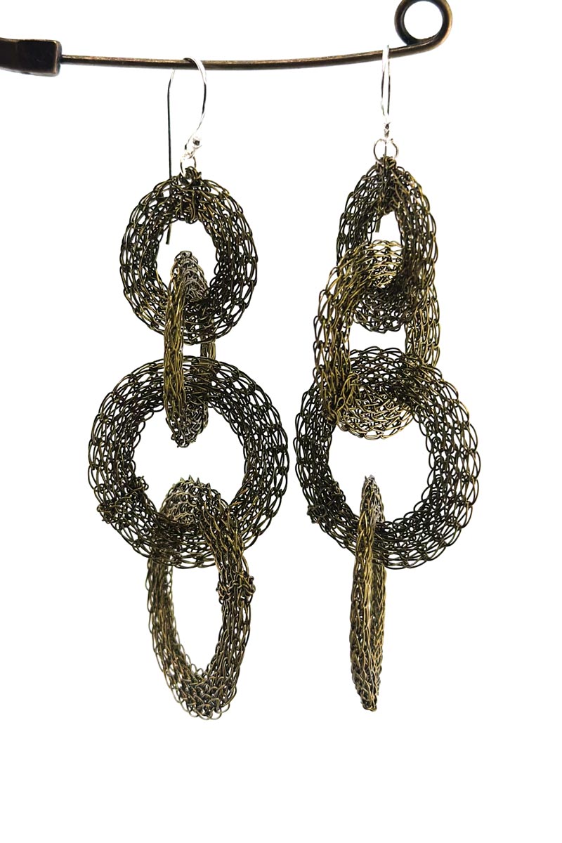 Ring Drop Earrings Antique