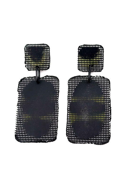 Mesh Patina Earrings Gold