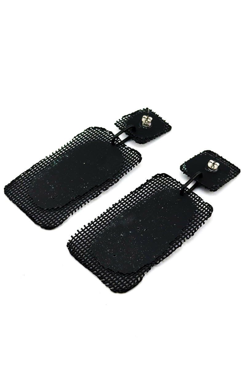Mesh Patina Earrings Grn
