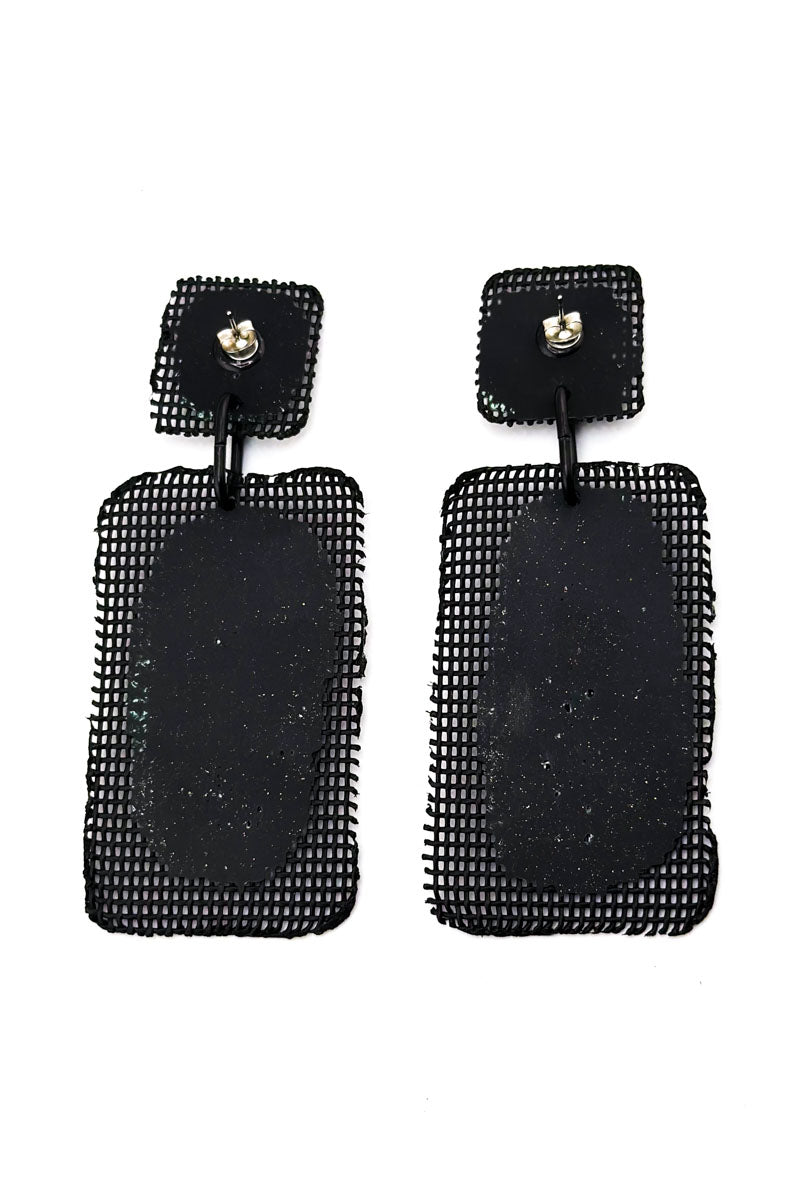 Mesh Patina Earrings Grn
