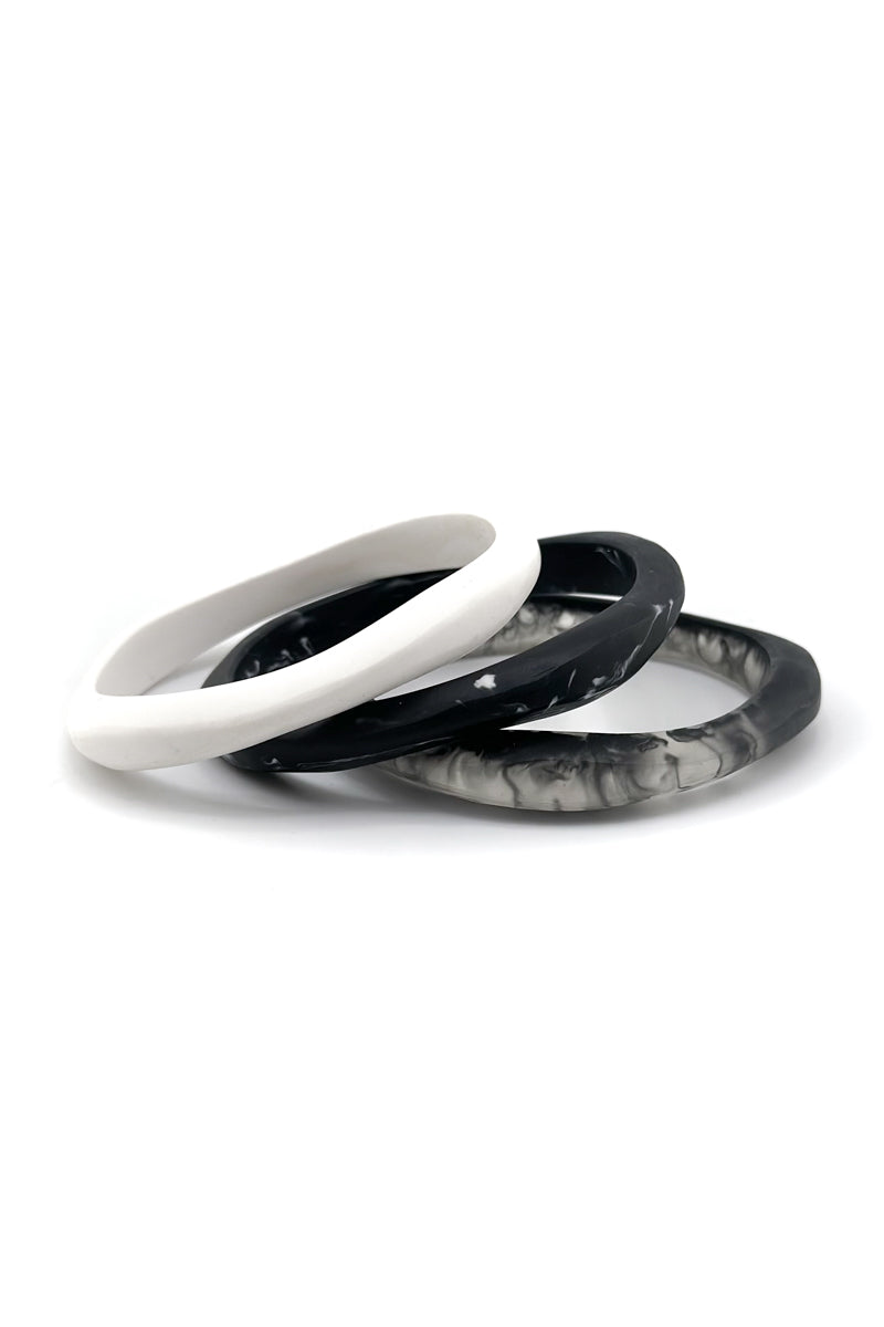 Haiku Triple Bangle BW