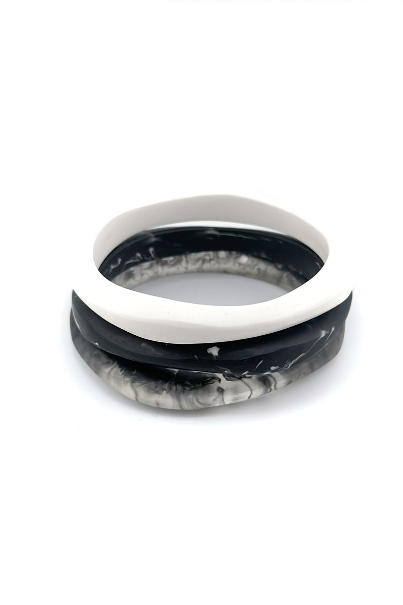 Haiku Triple Bangle BW