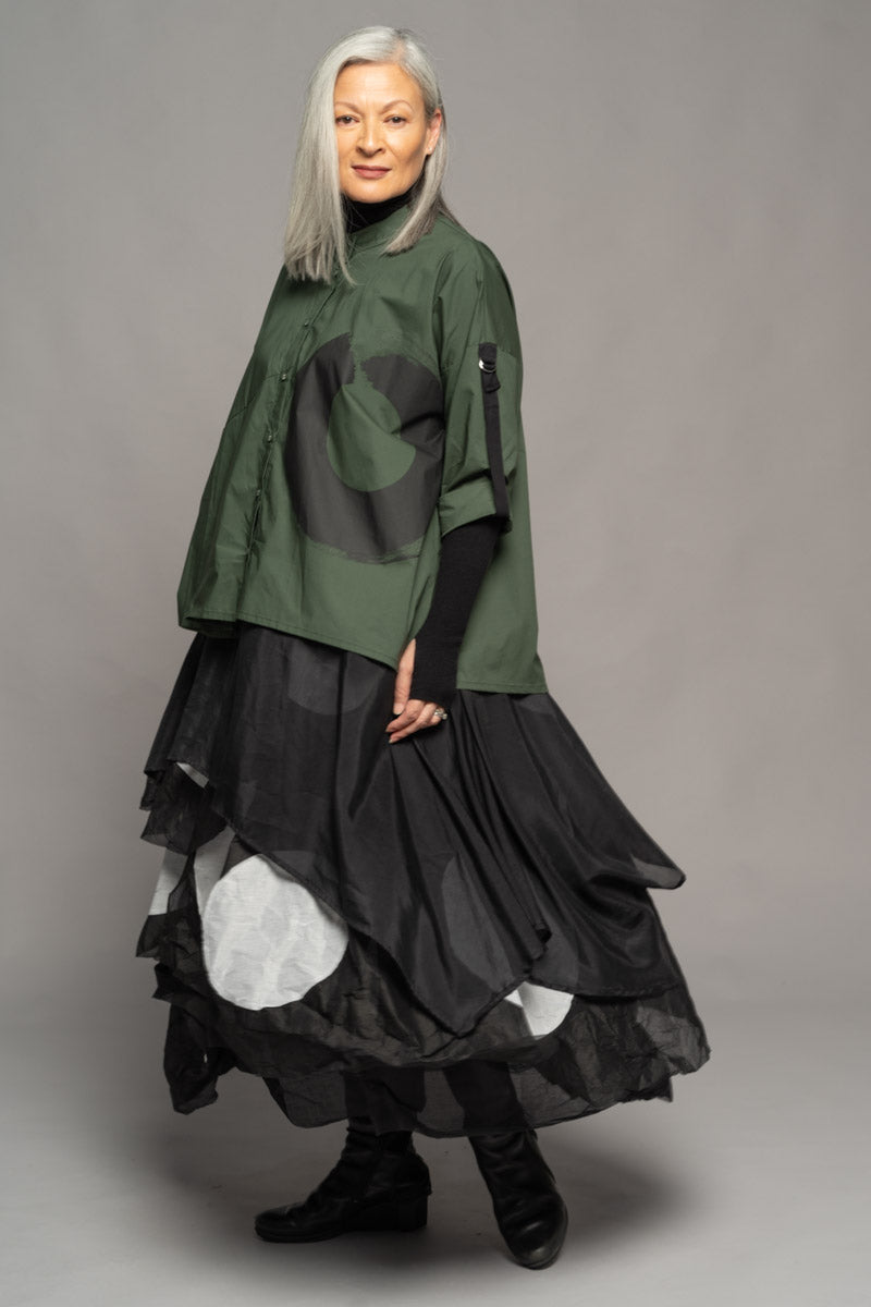 Tentou Dot Skirt Blk