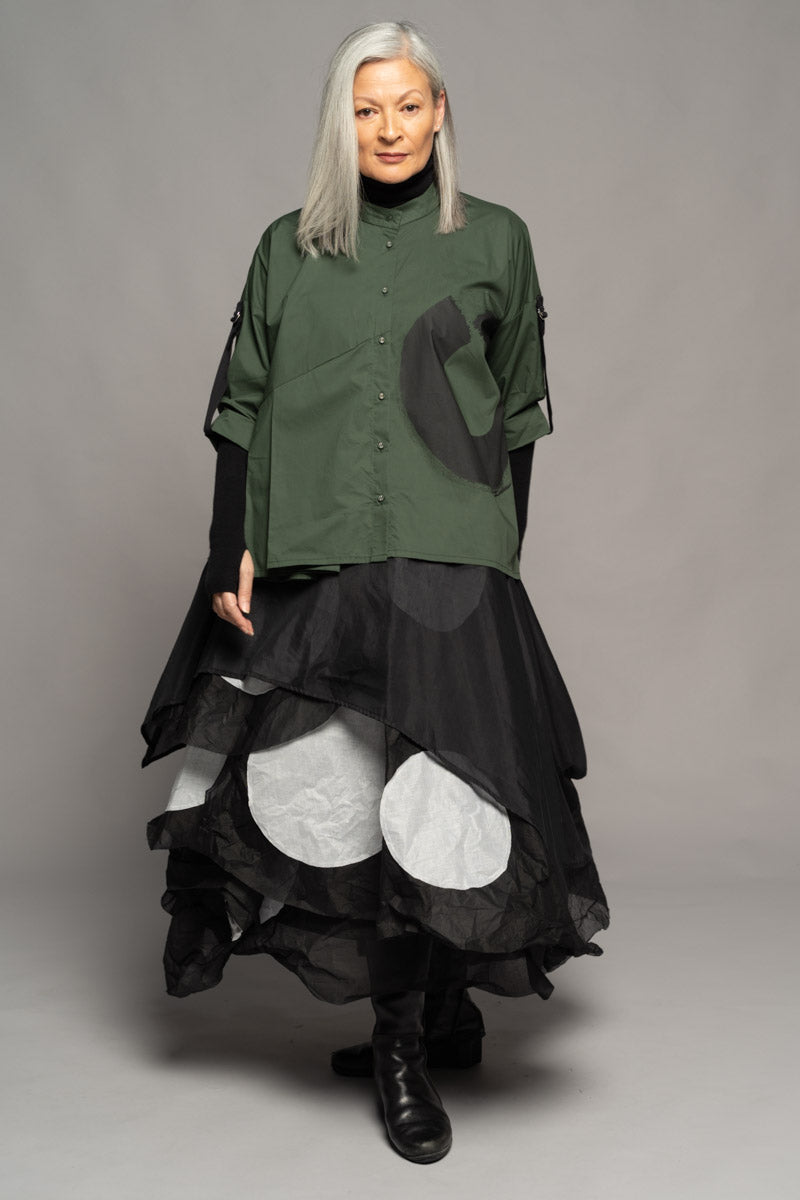 Tentou Dot Skirt Blk